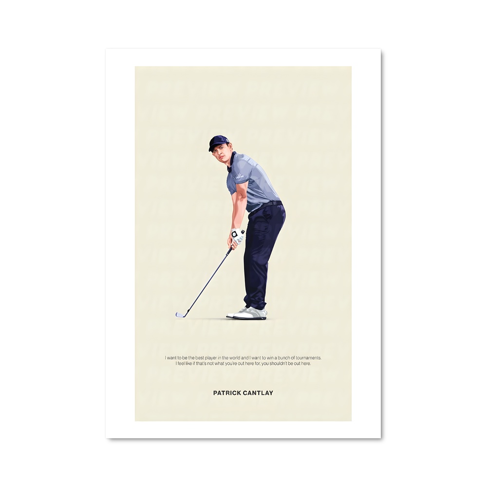 Poster Patrick sur le Green – affiche Golf